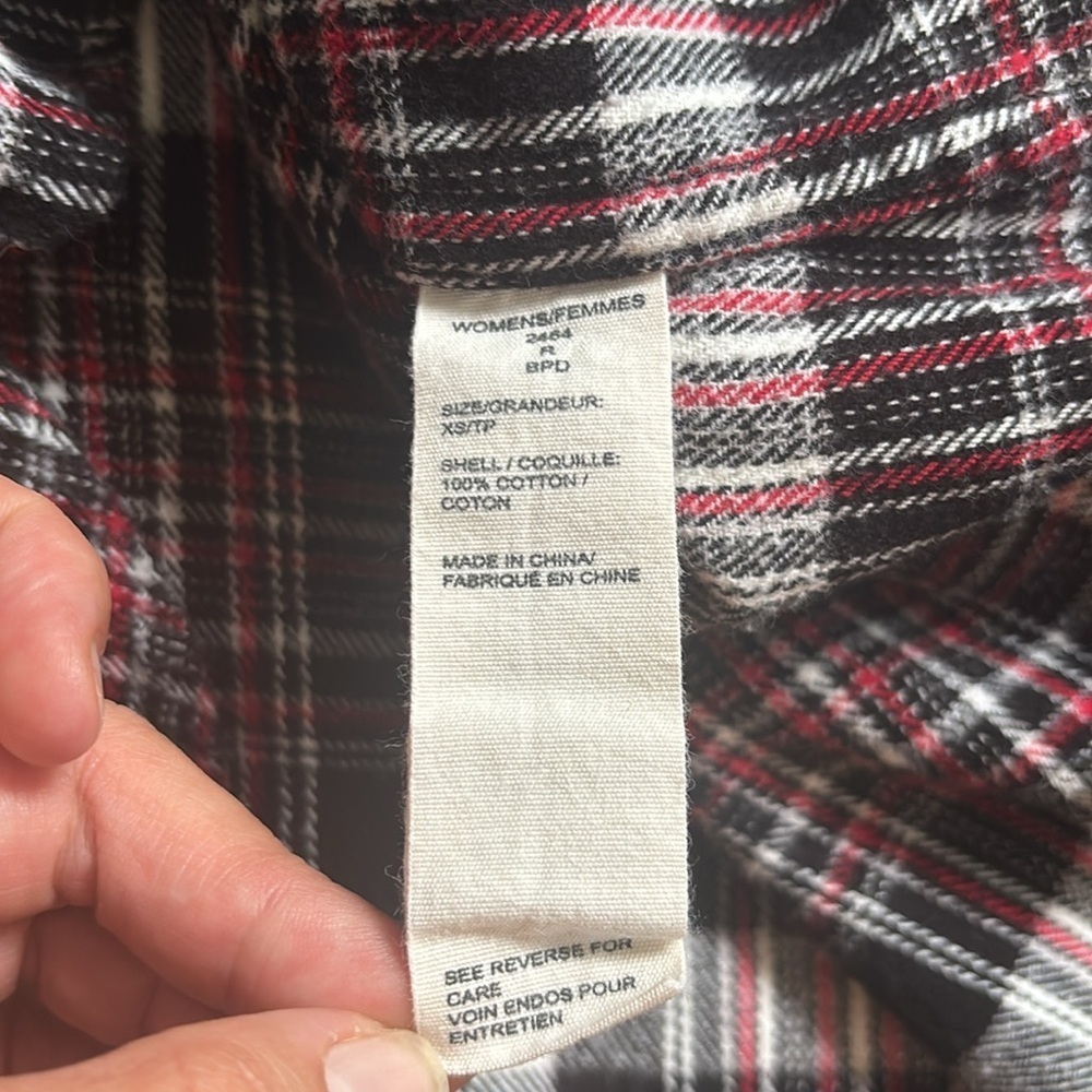 Woolrich | Red and Black Flannel Plaid Button Down Shirt Size XS - Picture 8 of 11